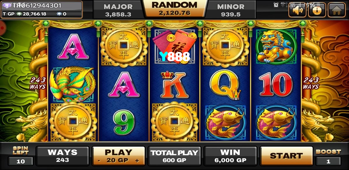 Y888 casino presented on mobile device in Pakistan with slots and live games